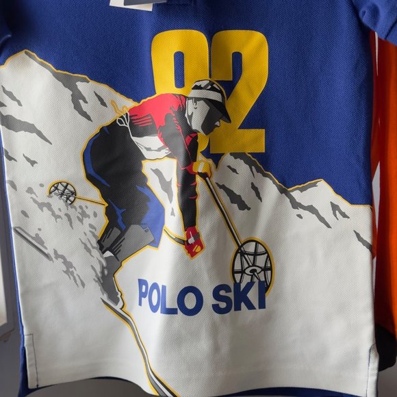 NWT LOT OF 2 SHIRTS Polo RALPH LAUREN BOYS 7 SKI GRAPHIC POLO SHIRT, T SHIRT - Picture 3 of 6